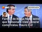 Braga Netto: Família do general teme que Bolsonaro o 'jogue aos leões' como fez com Cid, diz Tales