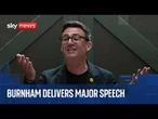 Andy Burnham announces 'No 10 North' plan in major speech