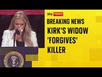 'I forgive him': Tearful widow of Charlie Kirk gives emotional address at memorial service