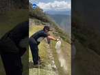 Shocking moment female tourist sprinkles ashes at Machu Pichu