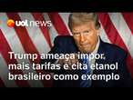 Trump quer reciprocidade do Brasil, ameaça mais tarifas, mas quer negociar