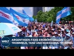 WM 2026: Argentiniens Fans feiern in Dallas vor dem Spiel gegen Österreich – im Überblick