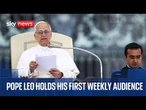Pope Leo speaks to faithful in St Peter's Square