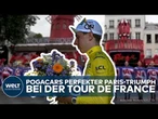 TOUR DE FRANCE: Tadej Pogačar feiert fünften Triumph vor Tausenden am Montmartre