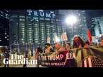 Protesters gather outside Chicago's Trump Tower after election landslide