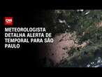 Meteorologista detalha alerta de temporal para São Paulo | LIVE CNN