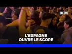 La réaction des supporters argentins et espagnols à l'ouverture du score