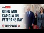 Watch live: Joe Biden and Kamala Harris participate in Wreath-Laying Ceremony during Veterans Day