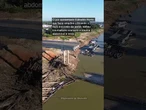 Imagens aéreas mostram destruição de ponte que desabou no Acre; veja vídeo