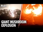 Ball of fire EXPLODES in Kharkiv region as Putin 'targets oil refinery'
