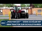 USA: "TRACTOR DAY" –Schüler & Abiturienten fahren mit Traktoren und Amphibienfahrzeug zur Schule!