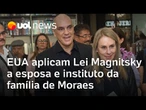 Viviane Barci, esposa de Moraes, é alvo da Lei Magnitsky; EUA também sancionam instituto da família