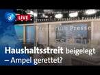 Haushaltsstreit beigelegt – Ampel gerettet? | ARD-Presseclub