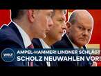 DEUTSCHLAND: Ampel-Hammer! Krisengipfel! Christian Lindner schlägt Kanzler Olaf Scholz Neuwahlen vor