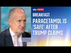 'Paracetamol is safe', says Tory MP after Trump links drug in pregnancy to increased risk of autism