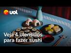 Sushi em casa: confira 4 utensílios que facilitam preparar comida japonesa