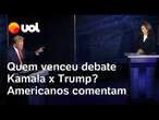 Kamala x Trump: Americanos opinam sobre quem venceu debate: 'Acho que ela convenceu muita gente'