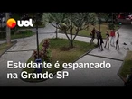 Estudante é espancado com barra de ferro em São Caetano do Sul (SP); vídeo mostra momento