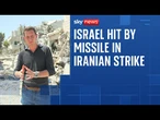 Destroyed cars and buildings: Sky News visits site of strike in Tel Aviv