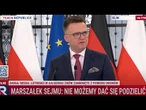 Marszałek Hołownia: Putin atakuje Unię od środka - atakuje wartości demokratyczne!