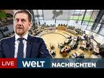 HOCHSPANNUNG IN SACHSEN: Nagelprobe für Kretschmer-CDU - Machtkampf im Parlament | WELT Livestream