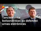 Tarcísio irrita aliados de Bolsonaro ao elogiar urnas eletrônicas e Justiça Eleitoral em evento