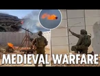Israeli troops use catapults and fireballs to target Hezbollah hideouts in Lebanon