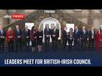 Politicians gather for a meeting of the British-Irish Council