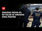 Esquema previa 6% do valor de emendas para propina | CNN 360°