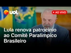 Lula fala ao vivo e renova patrocínio ao Comitê Paralímpico Brasileiro até as próximas Olimpíadas