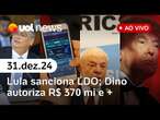 Dino autoriza R$ 370 mi em emendas; Lula Sanciona LDO; Brasil líder do Brics; Trump e+ | UOL News