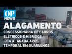 Concessionária de carros elétricos e híbridos fica alagada após temporal em Guarulhos | OP News