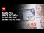 Brasil tem maior entrada de dólares no primeiro semestre; veja análise | CNN PRIME TIME