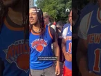 Dozens of New York Knicks fans compete in a Jalen Brunson lookalike contest