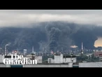 Ukrainian drones hit oil refinery and residential building in Moscow
