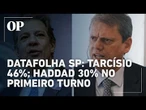 Datafolha aponta Tarcísio à frente de Haddad na disputa pelo governo de São Paulo