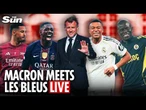 LIVE: Macron meets France's World Cup squad Les Bleus at Clairefontaine