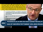 DEUTSCHLAND: Paukenschlag in der CDU! Nach Eklat! Das ist der Rücktrittsbrief von Jens Spahn!