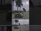 Lamborghini driver loses control on Miami causeway