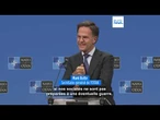 Selon Mark Rutte, la plupart des membres de l'OTAN approuvent de porter les dépenses de défense...
