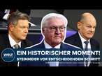 VERLORENE VERTRAUENSFRAGE: Historischer Moment! Bundespräsident Steinmeier löst wohl Bundestag auf