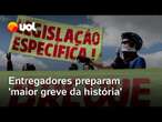 Entregadores preparam 'maior greve da história' contra iFood e aplicativos