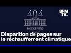 L'ENQUÊTE DU 20H - L'administration Trump aurait supprimé 8.000 pages web ayant trait à l'écologie