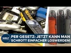 BUNDESTAG BESCHLUSS: Vereinfachte Rückgabe von Elektroschrott und E-Zigaretten!