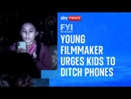 FYI: Young film awards winner urges kids to ditch phones and live their lives to the fullest