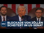 ZOLL-POLITIK IN DEN USA: Trump gewinnt Abstimmung im Senat nur dank Vizepräsidenten-Stimme!