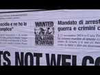 Napoli, poster anti-sionista affisso su un'edicola dismessa