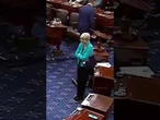Elizabeth Warren falls on the Senate floor