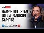 Kamala Harris holds a rally on University of Wisconsin–Madison campus