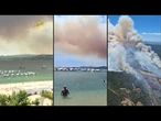 Incêndio na costa da Catalunha obriga moradores de várias cidades a permanecerem em casa | AFP